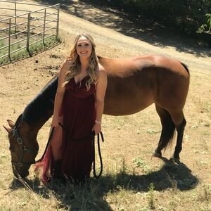 Elegant Burgundy Gown